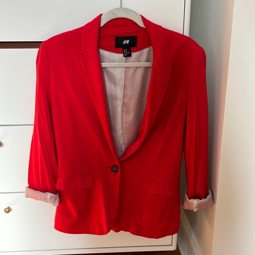 Red H&M blazer